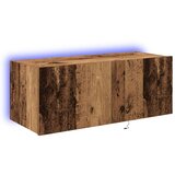 TV stenska omara z LED lučmi staro les 80x35x31 cm | Shoptok.si