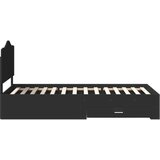  Okvir za krevet Crna 75 x 190 cm Konstruirano drvo | shoptok.hr