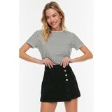 Trendyol Black Button Detailed Denim Short Skirt Cene