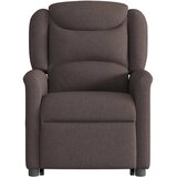  Naslonjač na podizanje tamnosmeđi od tkanine | shoptok.hr