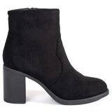 Shelvt Black suede classic women's ankle boots Cene