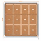  Tabla oglasna nobo notranja pluta s klučem premium plus 12xa4 925x970mm 1901587 NOBO TABLE | Shoptok.si