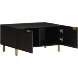  Klubska mizica črna 80x50x40 cm inženirski les, (21751939) | Shoptok.si