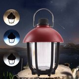Prenosna Punjiva LED Kamping Lampa 3 Boje, Metalna Drška, Crvena Cene