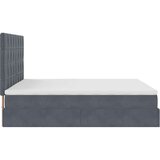 vidaXL Okvir kreveta s madracima tamnosivi 200x200cm baršunasti | shoptok.hr