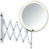 Wenko Stensko kozmetično ogledalo z LED osvetlitvijo in teleskopskim držalom Barona