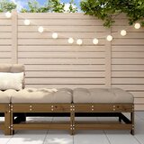 Maison Chic Vrtni stolček - Vrtni stoli za noge z blazino 2 kos med. rjava trdna borovina JS956, (21878129) | Shoptok.si