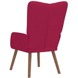  Stolica za opuštanje crvena boja vina baršunasta | shoptok.hr