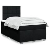  Krevet box spring s madracem crni 120 x 190 cm od tkanine | shoptok.hr