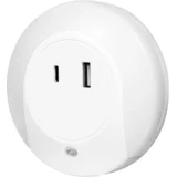 USB utičnica LED noćno svetlo sa senzorom noć / dan