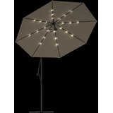  Konzolni suncobran s LED svjetlima i čeličnom šipkom 300 cm bež | shoptok.hr