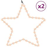 Figure božićne zvijezde 48 LED žarulja 2 kom tople bijele 56 cm | shoptok.hr