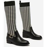 Resti Black women's high boots with pepite pattern Aledive | Shoptok.si