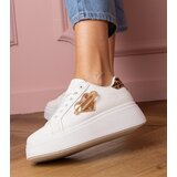 Gemre White sneakers with leopard print detail Lerisol | Shoptok.si