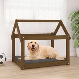 vidaXL Krevet za pse smeđa boja meda 81x60x70 cm od masivne borovine Cijene