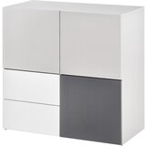 HOMCOM Lesena večnamenska omara s predali in vrati, pohištvo za dnevno sobo, spalnico, pisarno, (20745488) | Shoptok.si