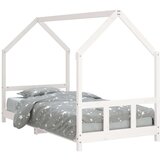  Otroški posteljni okvir bel 90x200 cm trdna borovina, (20916871) | Shoptok.si