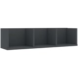  Zidna polica za CD-ove siva 75 x 18 x 18 cm konstruirano drvo | Shoptok.si
