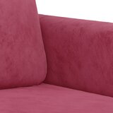  3-dijelni set sofa crvena boja vina baršunasti | Shoptok.si