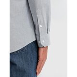 Ombre Elegant men's oxford shirt with embroidery - light grey | Eponuda.ba