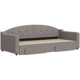  Izvlečna dnevna postelja s predali taupe 90x200 cm blago, (20937750) | Shoptok.si