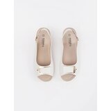 Shelvt White sandals on a low wedge espadrilles | Shoptok.si