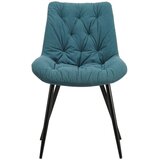 CARRYHOME stol, kovina, tekstil črna, temno modra | Shoptok.si