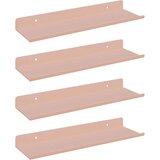  Ležeča polica 4 pcs Roza 30 x 9 x 2,5 cm Jeklo, (5000201381) | Shoptok.si
