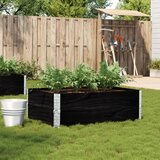 Maison Chic Vrtno korito - Greda - Cvetlični Lonec črno 120x80 cm trdna borovina, (21790090) | Shoptok.si