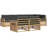 vidaXL Zunanja garnitura za sedenje 7 pcs Bela in antracit Poliester, (5000281082) | Shoptok.si