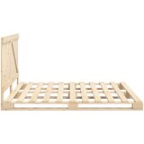 vidaXL Posteljni okvir z vzglavjem 200x200 cm trdna borovina | Shoptok.si