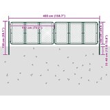 Vrtna vrata Čelik 400x100 cm Zelena | shoptok.hr