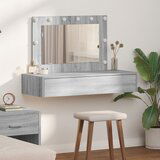 vidaXL siva sonoma mdf 100 x 40 x 70 cm toaletna miza pravokotna | Shoptok.si