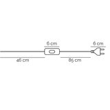  ONLI - Stona lampa WIRE 1xE27/15W/230V 50 cm siva/bela | Eponuda.com