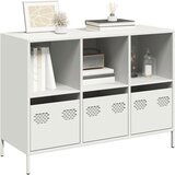  Komoda - Predalnik bela 101,5x39x73,5 cm hladno valjano jeklo, (21722108) | Shoptok.si