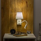  Brilagi - LED zidna svetiljka NUBILA 1xE27/25W/230V + LED/3W bela/siva | Eponuda.com