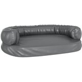  Ergonomski pjenasti krevet za pse sivi 75 x 53 cm umjetna koža | shoptok.hr