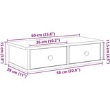 vidaXL Zidna polica s ladicama bijela 60x28x15 cm konstruirano drvo | shoptok.hr