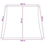  Jedrilica za sunčevu sjenu Plava i bijela 4 / 5 x 4 m HDPE | shoptok.hr