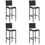  5-dijelni vrtni barski set s jastucima crni | shoptok.hr