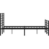  Metalni okvir kreveta uzglavlje i podnožje crni 140x190 cm | Eponuda.com