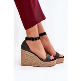 Boto Women's Wedge Sandals With Braiding Black Adelio | Shoptok.si
