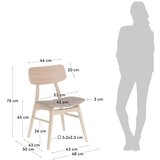 Kave Home Bež/naravni jedilni stoli v hrastovem dekorju v kompletu 2 ks Selia – | Shoptok.si