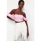 Trendyol Pink Crop Woven Bustier | ePonuda.com