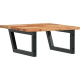 vidaXL Zidna polica za umivaonik od čelika i masivnog bagremovog drva | shoptok.hr