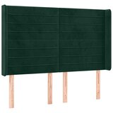  LED uzglavlje tamnozeleno 147x16x118/128 cm baršunasto | shoptok.hr