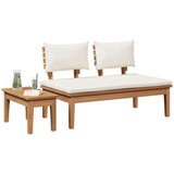  Vrtna klupa i set stolica 2 pcs Krema i smeđa | shoptok.hr