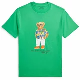 Polo Ralph Lauren Otroška bombažna kratka majica zelena barva