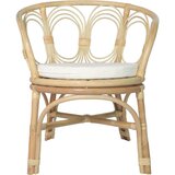 In Jedilni stol z blazino naraven ratan in platno | Shoptok.si