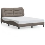  The Living Store Posteljni okvir z LED lučkami taupe 140x200 cm tkanina - Posteljni Okvir, (21442648) | Shoptok.si